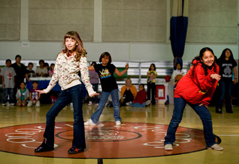 dancing students