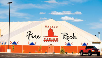 Fire Rock Navajo Casino was closed on Monday due to a lightning strike that left the building without security cameras. — © 2009 Gallup Independent / Brian Leddy 
