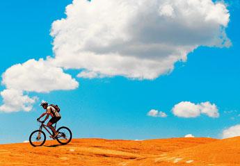 Alfred Acevedo rides the red rocks in the Zuni Mountains near Cottonwood Canyon in July of 2008. &mdash;&nbsp;&copy; 2009 Gallup Independent / Brian Leddy