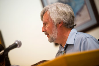 City attorney David Pederson attends the city council meeting at city hall Tuesday. &mdash;&nbsp;&copy; 2009 Gallup Independent / Cable Hoover